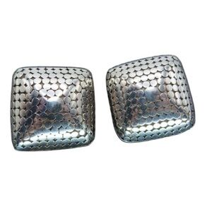 Large John Hardy sterling silver clip on earrings